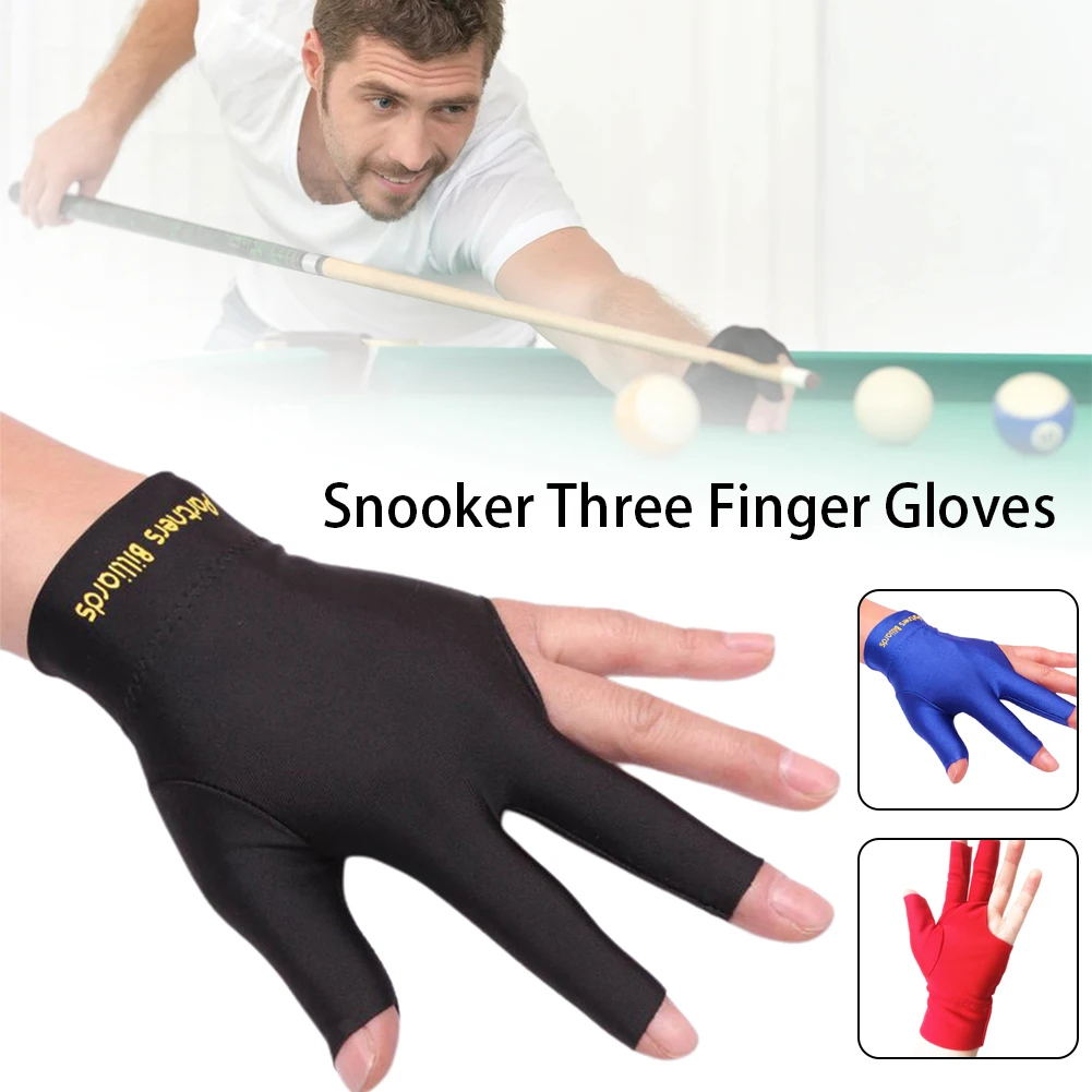 

Нескользящие перчатки для бильярда с высокой эластичностью, дышащие профессиональные перчатки для снукера с тремя пальцами, перчатки для бильярда, новинка 2022, аксессуары