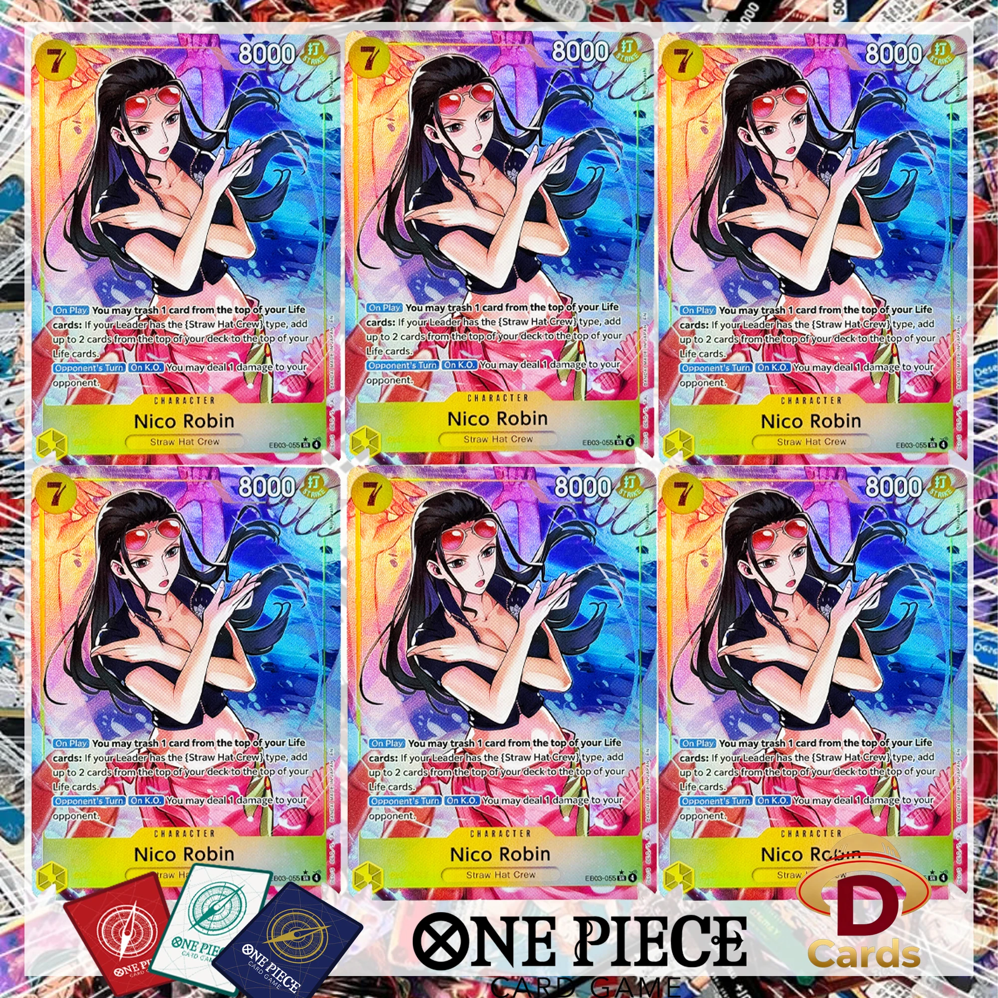 Tarjeta de Personaje de One Piece, Tripulación del Sombrero de Paja, Nami 053 SR, Arte Alternativo EB-03, con Textura Metálica, Réplica, Tarjetas Coleccionables de Anime