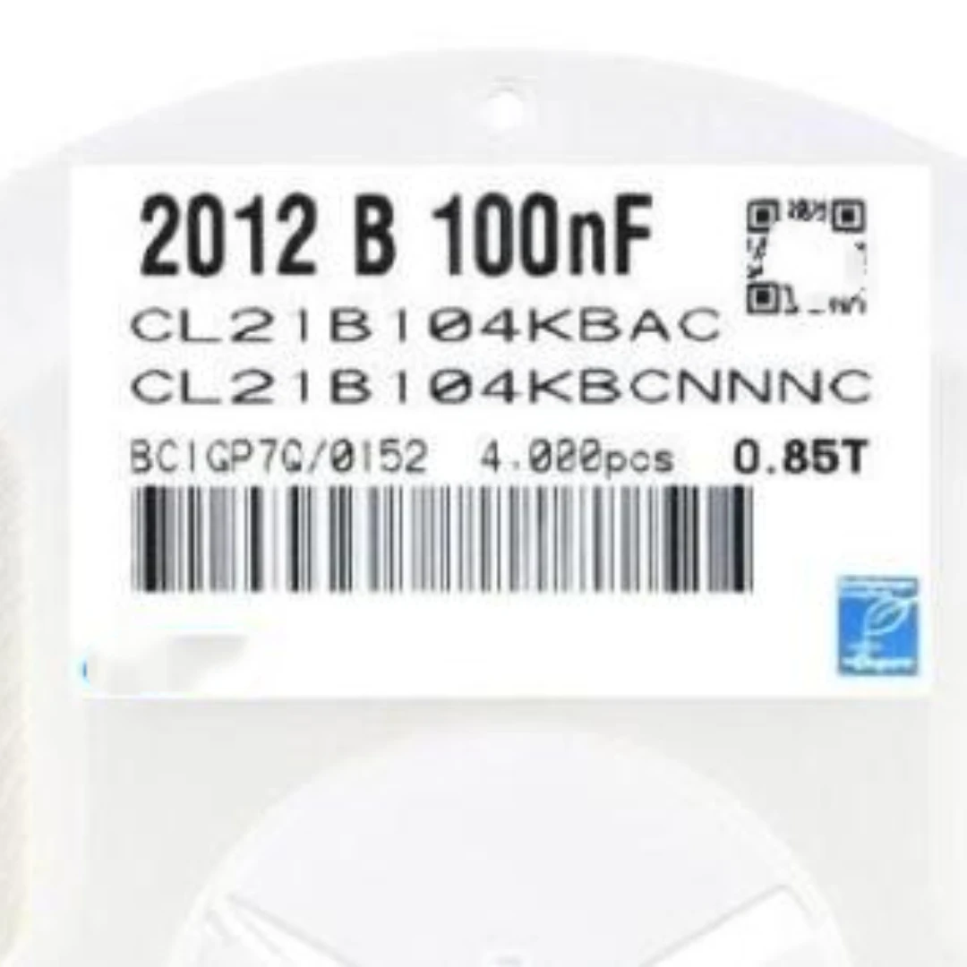 Imagem -02 - Fusível de Smd Mlcc 0805 100nf 01 uf 0.1mf 104k Cl21b104kbcnnnc 0805 50v 100nf 10 X7r Novo e Original 4000 Pcs por Lote