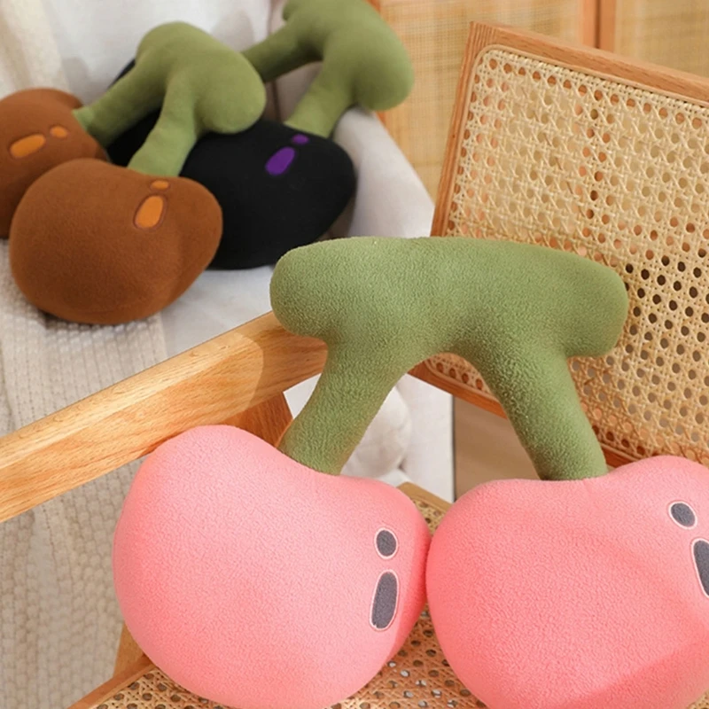 

24TE Прекрасная подушка с вишнями, декоративный акцент для подарка в комнату для девочек