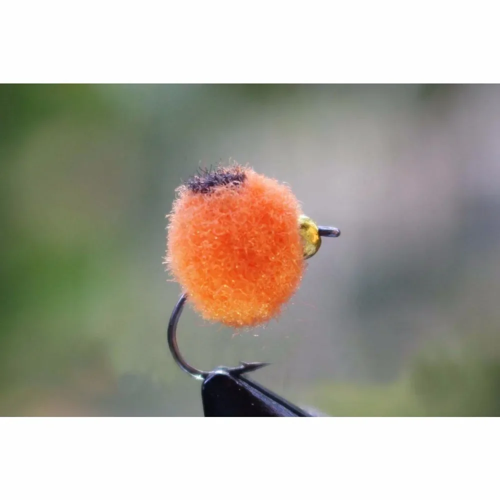 Tigofly 36 pcs/lot 3 colors Brass Beadhead Egg Fly Glo Bug Salmon Trout Fly Fishing Flies Lures Free Fly Box
