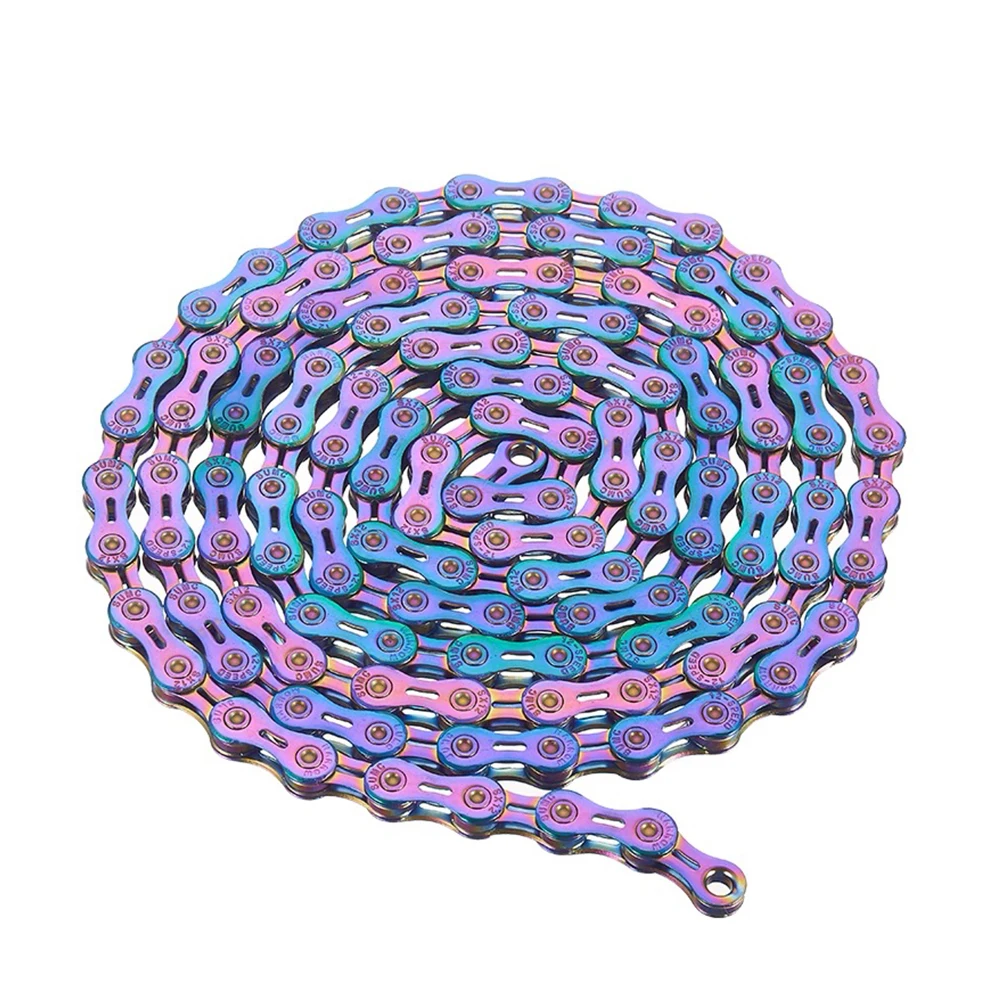 AliExpress 12 Speed Bike Chain for MTB Mountain Road Bike, Ultra Lightweight Durable 12S Bicycle Chain with Missing Link, Rainbow Color -