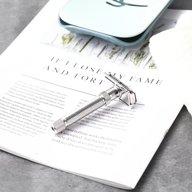 Yaqi Ultima Slope Stainless Steel Adjustable Slant Head Mens High Quality Safety Razor With 77mm Handle Length And 12mm Diameter