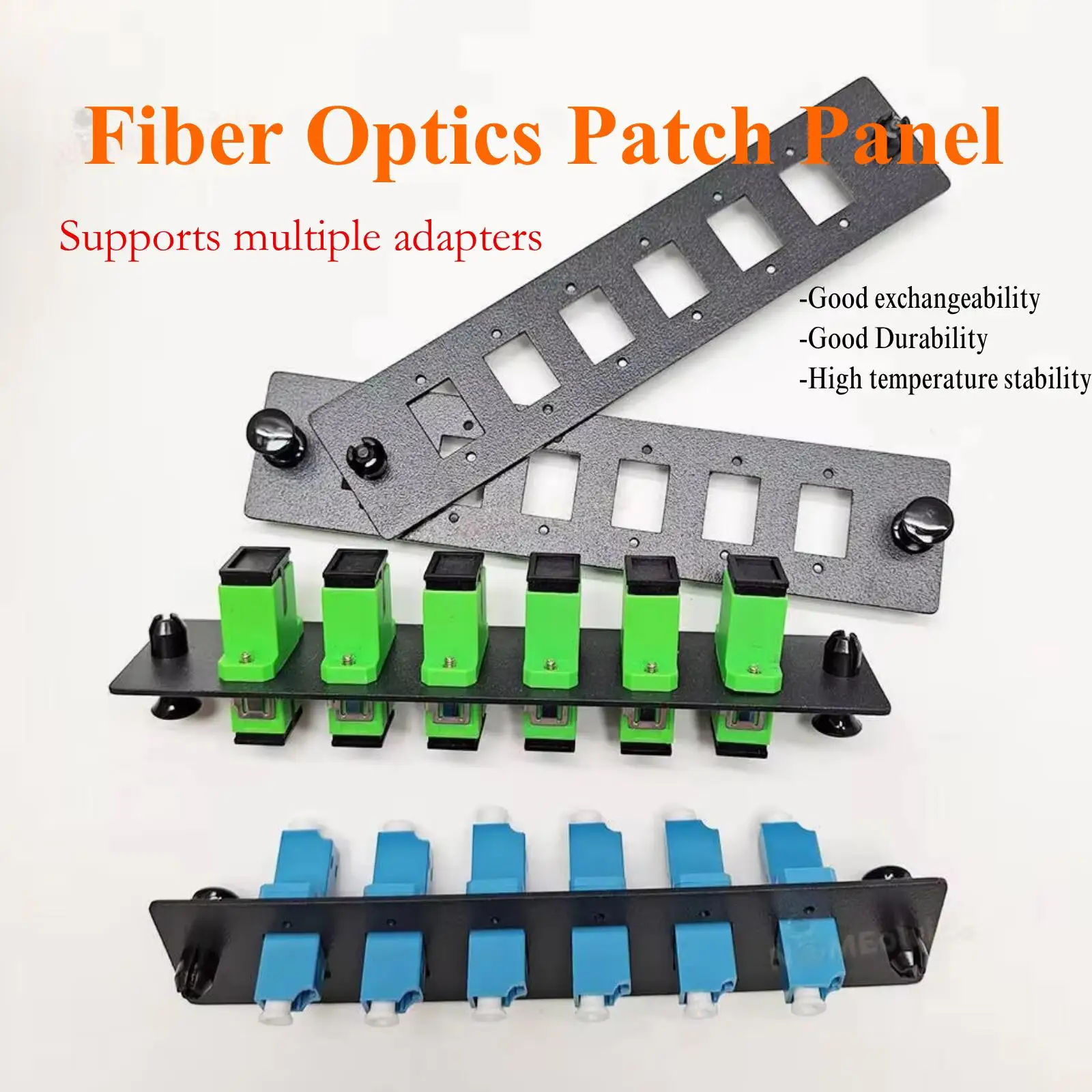 Single Mode Panel, Fiber Optics Patch Panel 1U With 6F 8F SC LC Duplex Adapter Fiber Optics Patch Panel 5pcs
