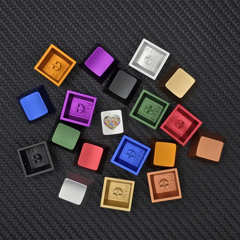 Aluminum Alloy Keycap Custom Anode ESC Point 1U MX Switch Key Cap R4 Profile Metal Mechanical Keyboard Accessory Artisan Keycaps