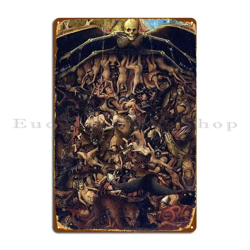 Demons From The Final Judgement Triptych Metal Plaque Poster Vintage Club Design Garage Personalized Tin Sign Poster