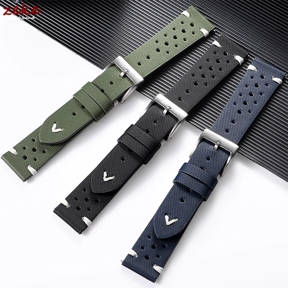 Atmungsaktives Segeltuch-Uhrenarmband 20 mm 18 mm 22 mm für Omega für Seiko Business Nylon Wasserdicht Herren Damen Schnellverschluss-Armband