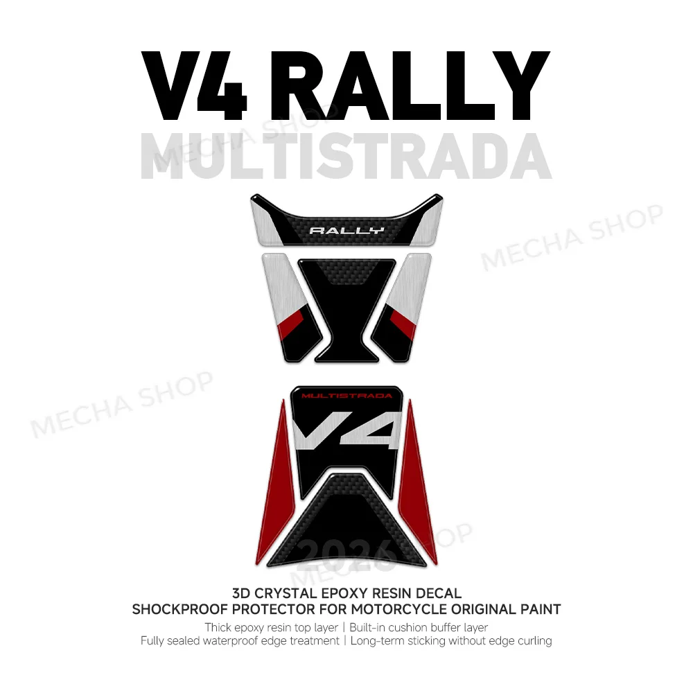 For Multistrada V4 Rally 2026 Motorcycle Accessories 3D Tank Pad Protection Kit