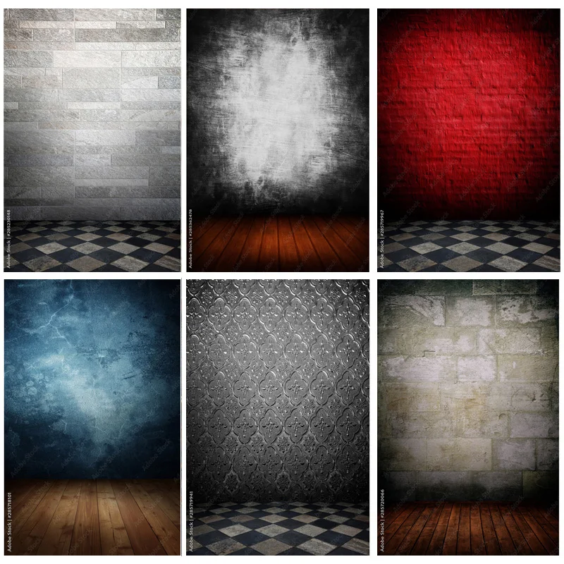 

Vinyl Custom Vintage Brick Wall Wooden Floor Photography Backdrops Photo Background Studio Prop HK-04