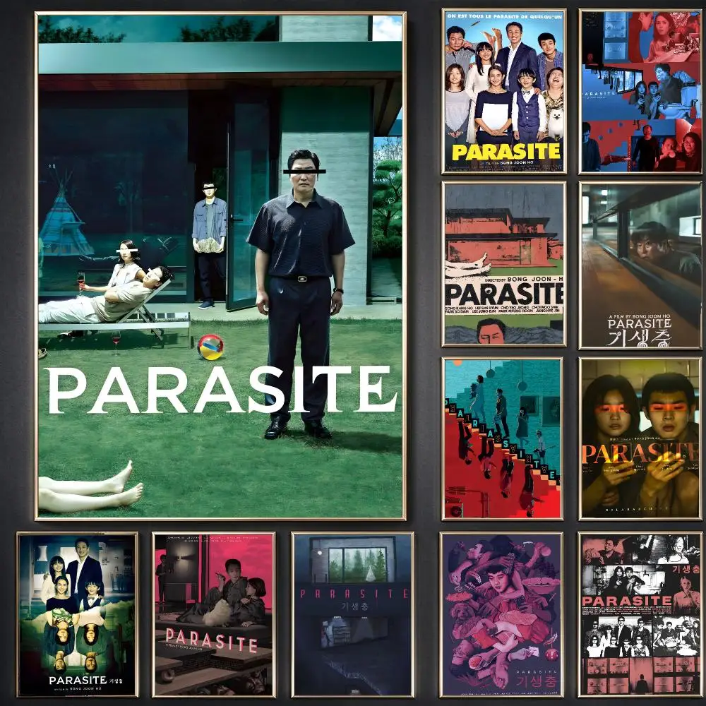 Parasite Korean Movie Social Poster Waterproof Sticky WallArt Print For Bedroom Living Room Hallway Bar Home Decor