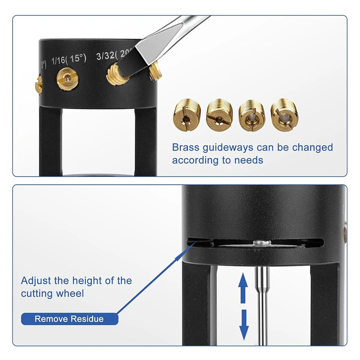 B64CAluminum Sharpener Welding Tungsten Grinder Head Tool, Tungsten Electrode Sharpener Grinder Head for TIG Welding Rotary