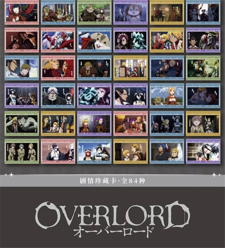 Anime Overlord Limited Edition Collection Card Metal Drop Glue Silver Card Board Game Blind Box Games Toys And Hobbies Gift