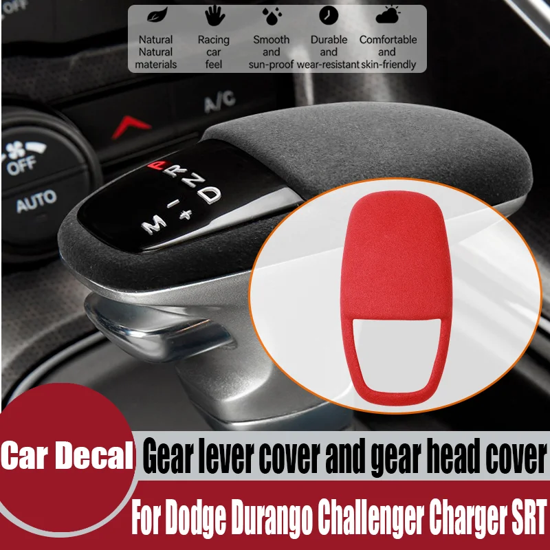 Osłona dźwigni zmiany biegów, nakładka na gałkę zmiany biegów, akcesoria do modyfikacji wnętrza Dodge Durango Challenger Charger SRT