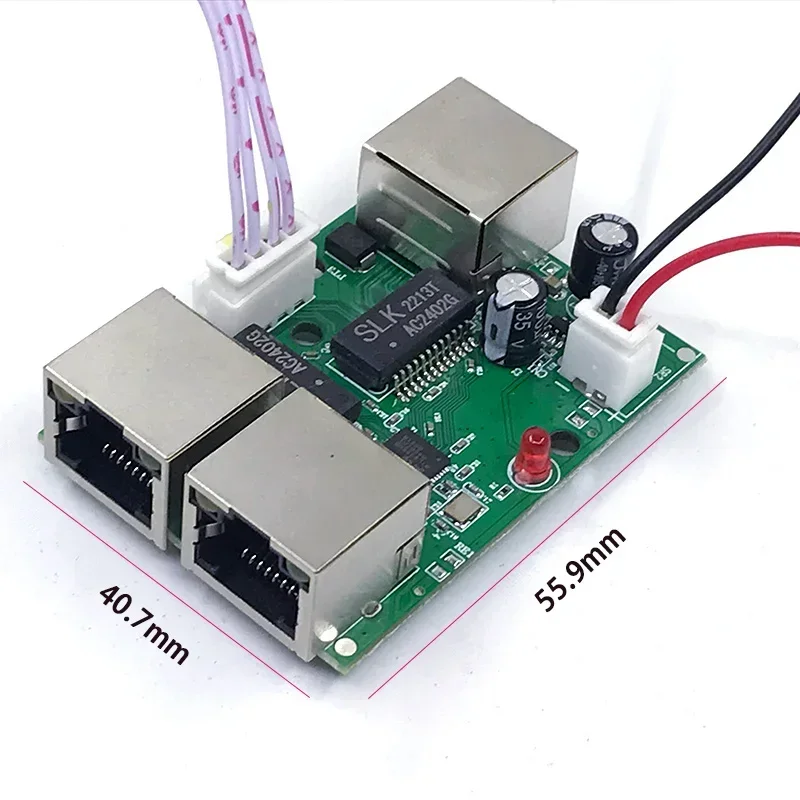 Omgekeerde voeding POE schakelaar POE IN/OUT5V/12V/24V 75W/2=38.5W 100mbps 802.3AT 45+78- DC5V~30V lange afstand serie Force POE