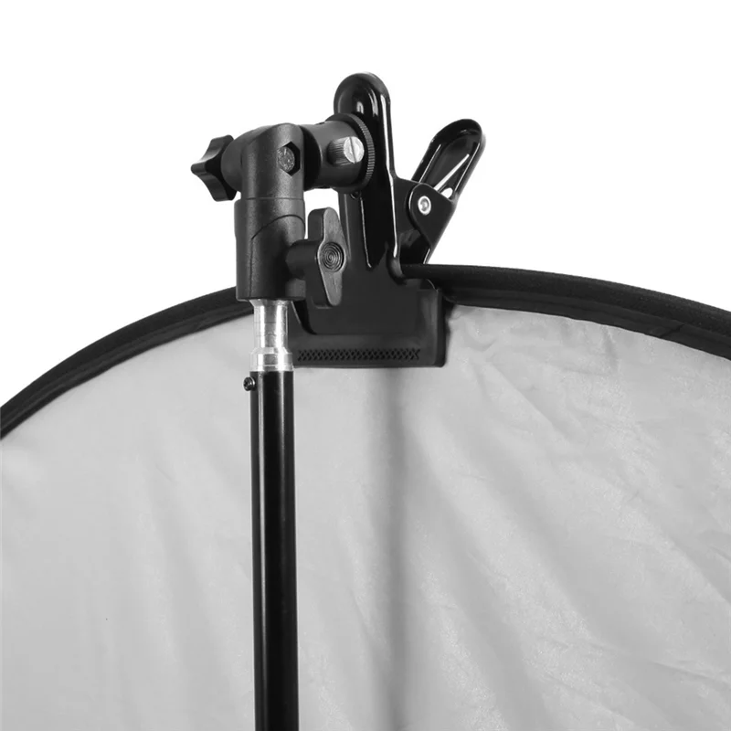 LBER Reflector Metal Clip Mount 1/4In To 3/8In Screw Mount Reflector Bracket Background Bracket For Flash LED Light Umbrella