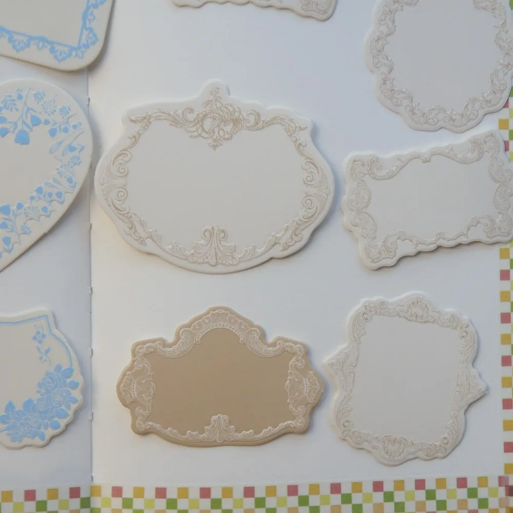 30 ورقة ملونة الإغاثة الحدود الإطار ورقة تصميم ورق الحرف هدية الديكور سكرابوكينغ اليدوية DIY بها بنفسك