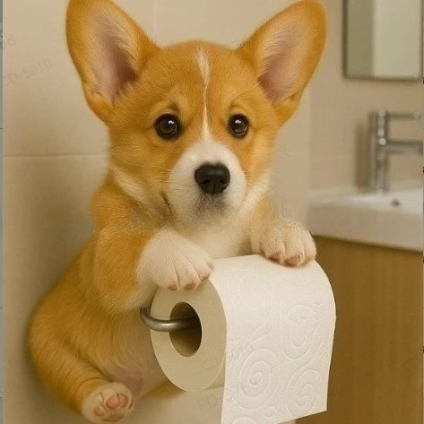 

New Design Dog Toilet Paper Holder Cute Animal Decor for Bathroom Home Decor Pet Lover Gift Creative Tissue Roll Stand