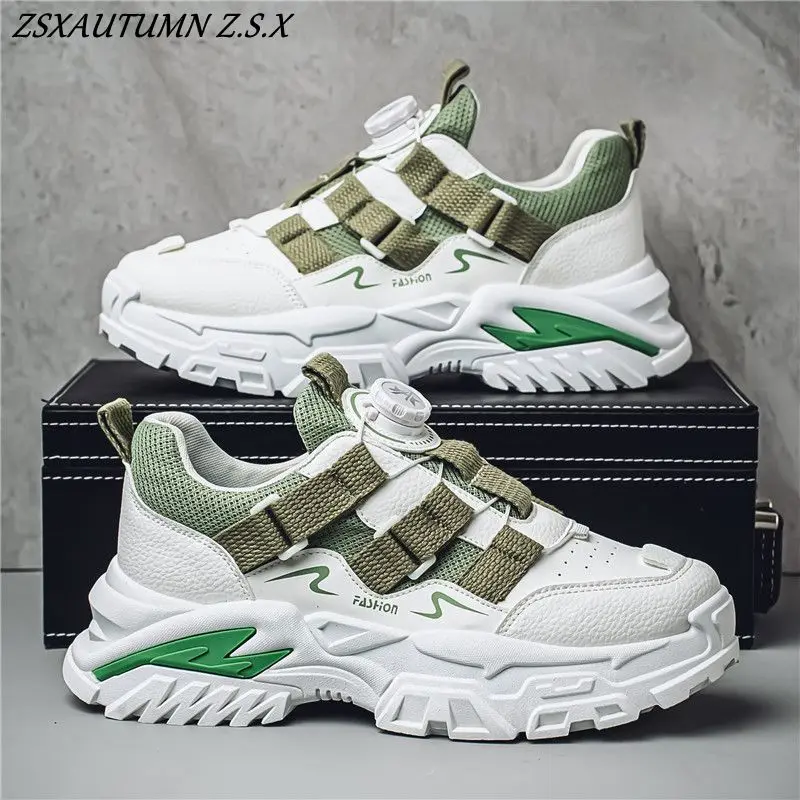 ربيع جديد 2025 الشباب طالب الرياضة أبي أحذية سميكة سوليد كسب الارتفاع أحذية كل مباراة الرجال أحذية أنيقة عادية