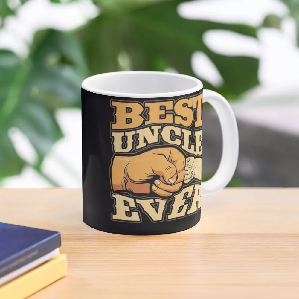 Best Uncle Ever Gift For Father Classic  Mug Image Tea Handle Round Drinkware Coffee Design Cup Printed Picture Photo Simple