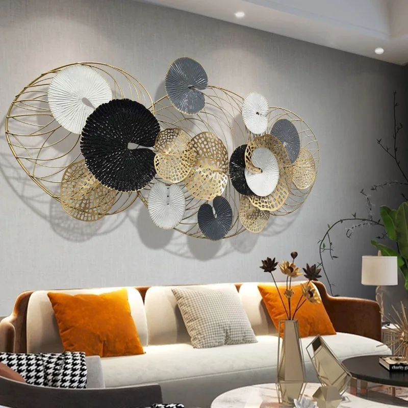 New Chinese Home Decor Iron Wall Hanging Living Room Bedroom Corridor Entrance Corridor Wall Ginkgo Leaf Decorative Pendant