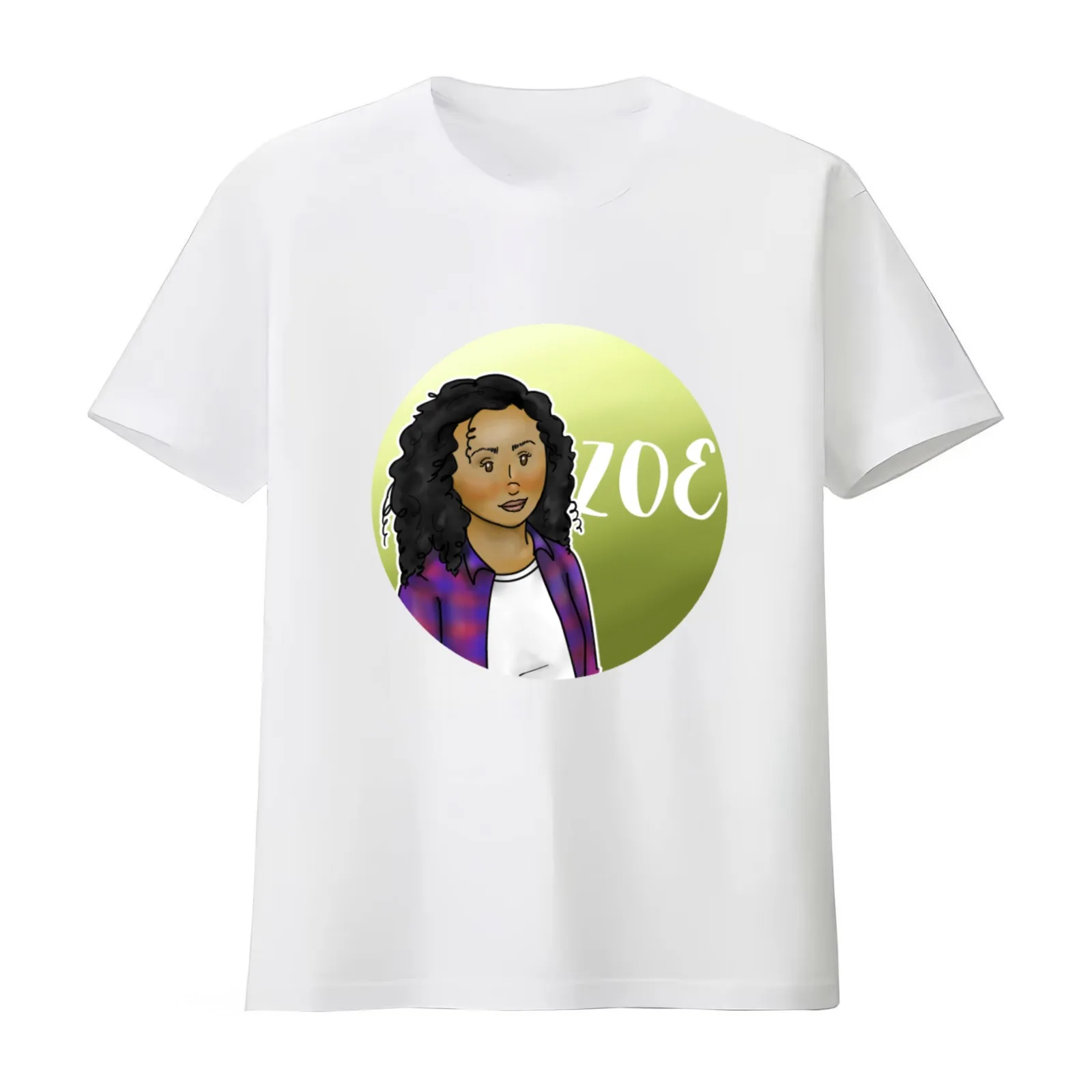 Zoe T-Shirt Summer Casual Cotton Tee Oversized Streetwear Tops Vintage Graphic Print Loose Fit Short Sleeve 100% Cotton