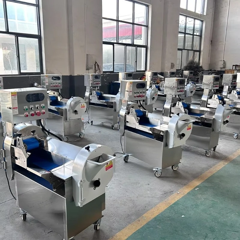 Customized Commercial Automatic Root Fruit Cutter Slicing Chopper Ginger Potato Onion Dicing Cube Vegetables Cutting Machine