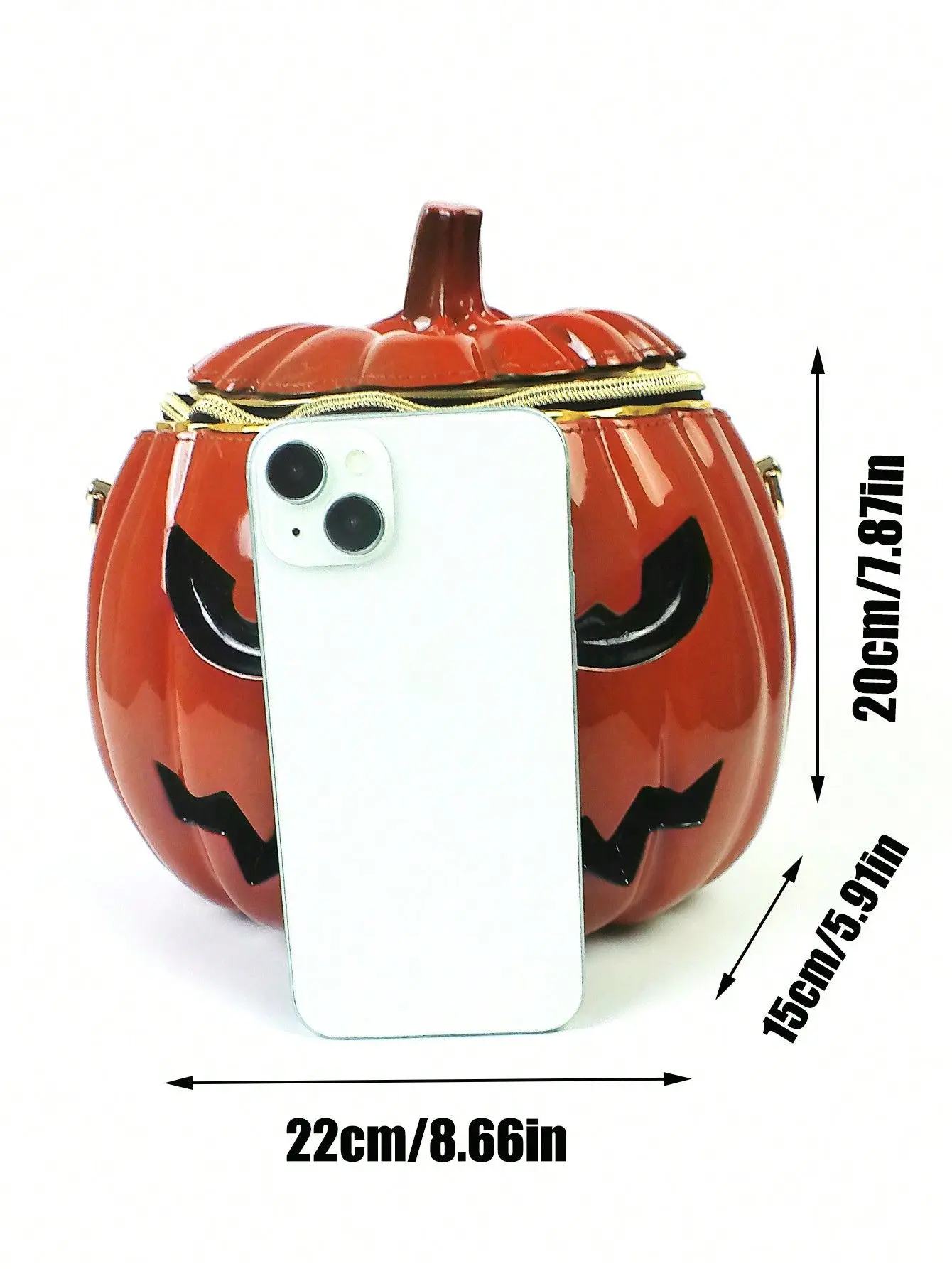 New Women's Bag Halloween Simulation Pumpkin Bag Portable Shoulder Messenger Multi-functional Bag Funny Shape Ghost Festival