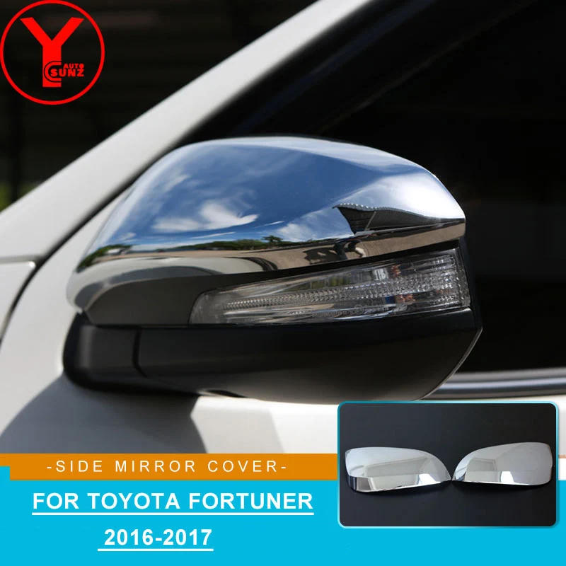 chrome side rearview mirror cover for toyota hilux revo fortuner innova 2016-2017 rav4 2014-2017 car styling accessories YCSUNZ