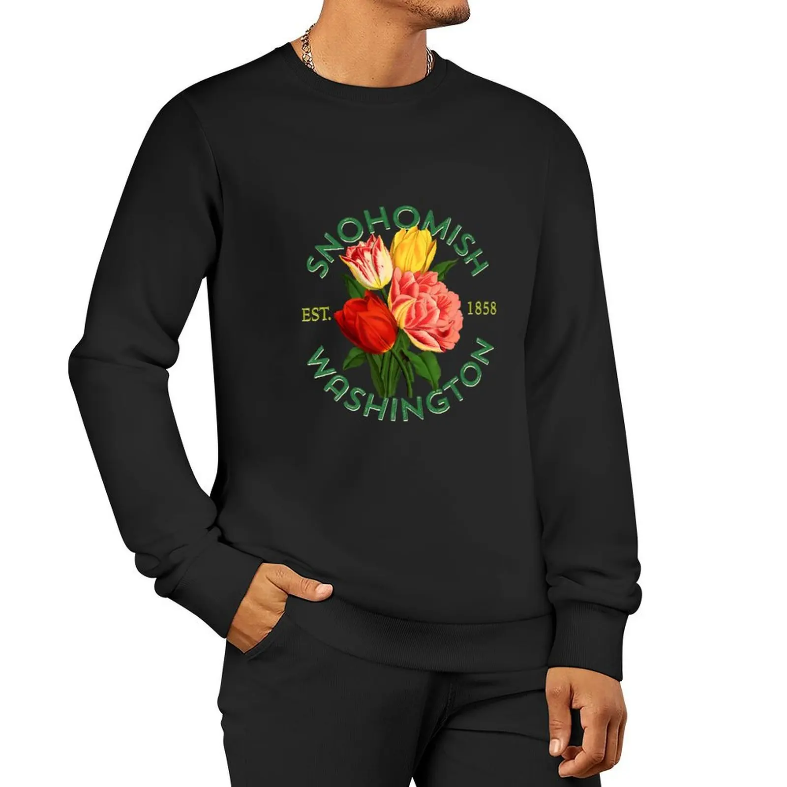 Snohomish Washington Floral Spring Pullover Hoodie blouse mens clothing new in hoodies & sweat-shirt