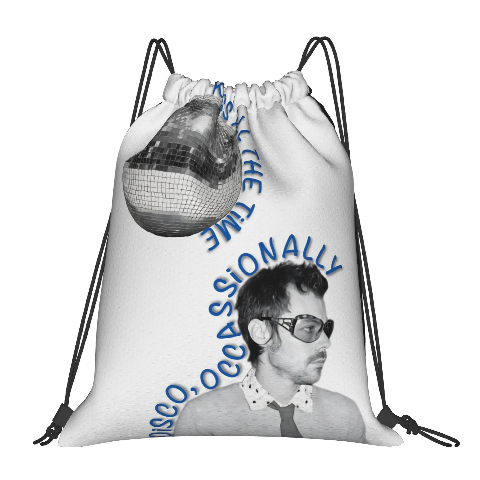 Kiss All The Time Disco HS Music Drawstring Backpack Sackpack Harrys Music Styles  String Bags for Exercise 36cm (W) x 43cm (H)