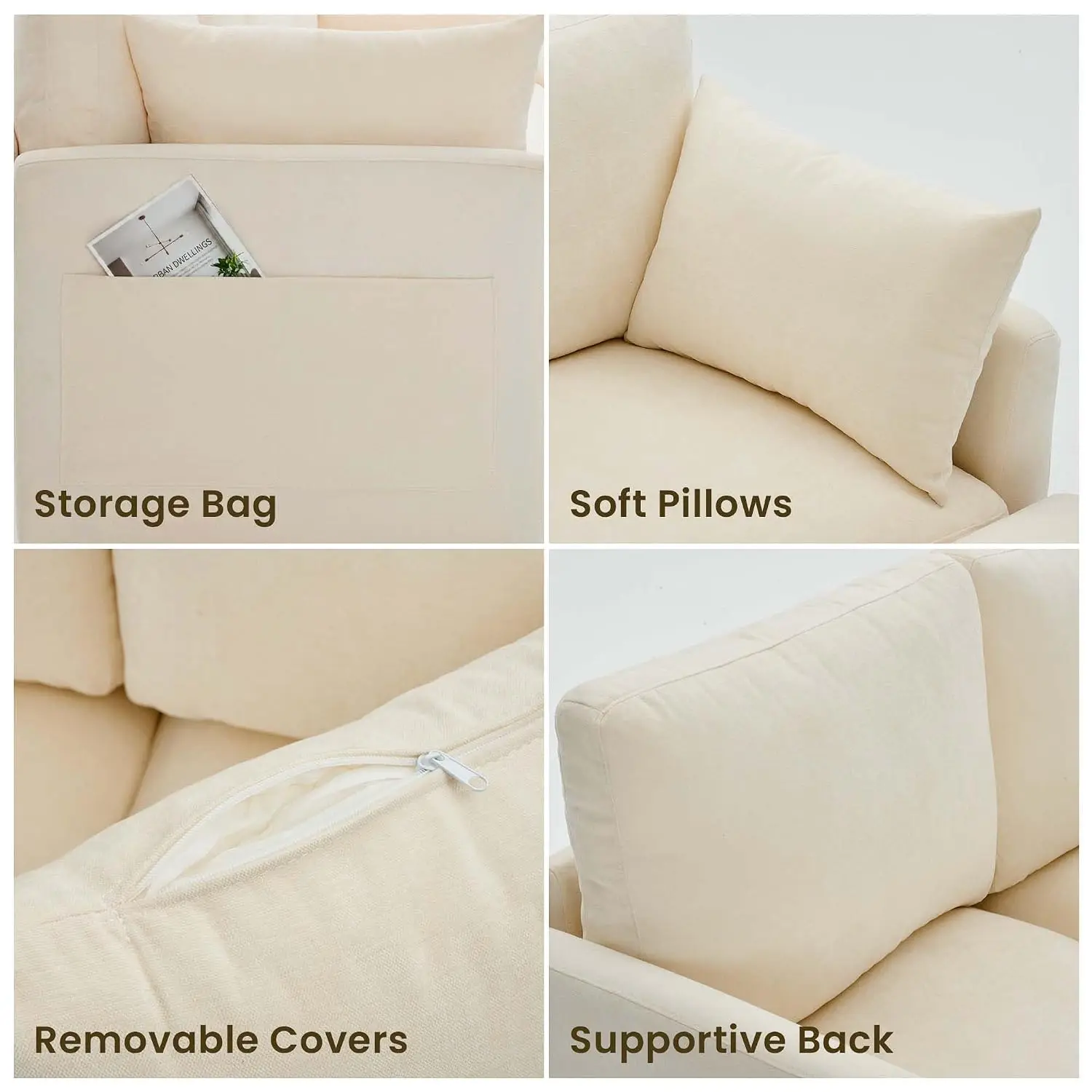 Beige Modular Cloud Sectional 6