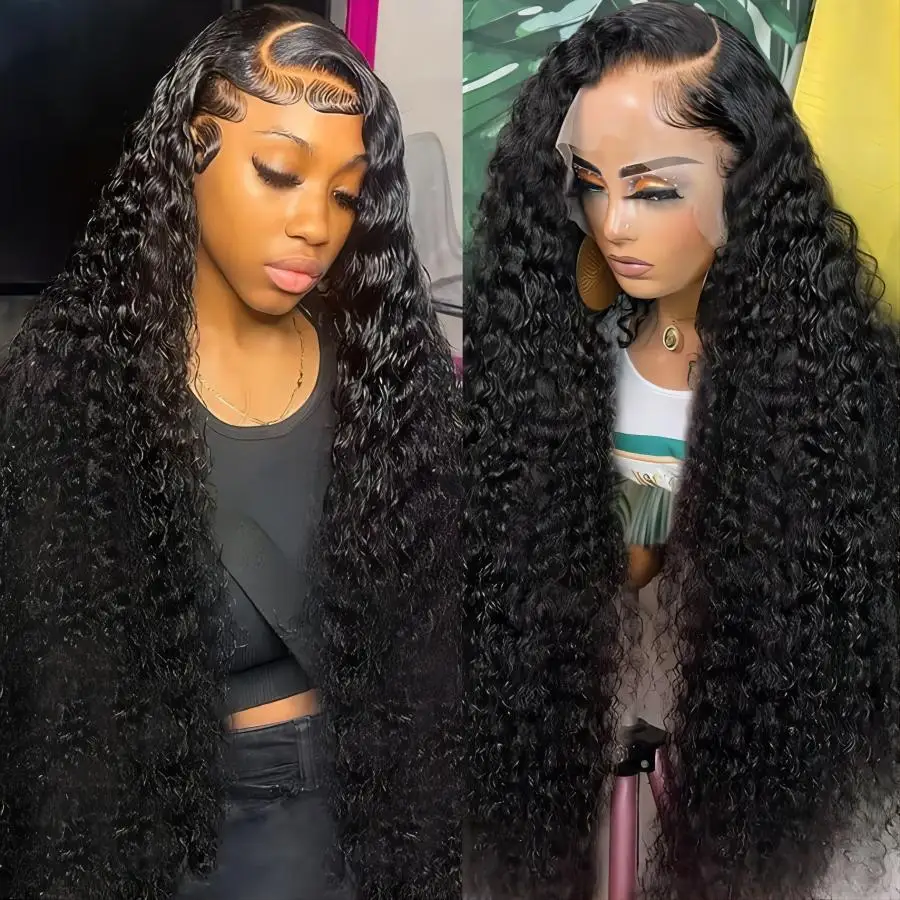 Deep Wave Frontal Wig For Women 13x6 Hd Lace Frontal Wig Pre Plucked Wigs 13x4 Water Wave Lace Front Wig Curly Human Hair Wigs