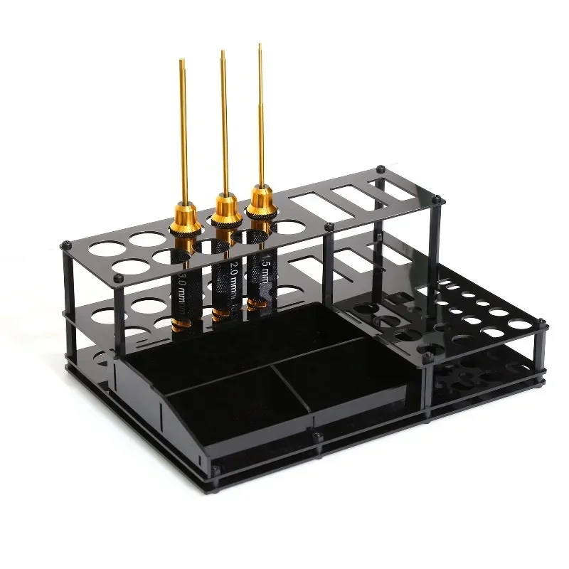 For Portable Cross Screw Driver RC Metal Model Car Tool Storage Rack Loading Vehicle Maintenance Tool Table Display Bracket