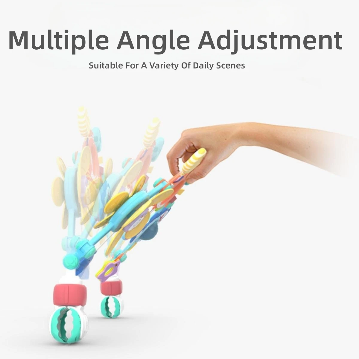 Wiszący dzwonek do wózka dziecięcego klips do łóżka siedzisko bezpieczeństwa ręczny dzwonek wisiorek kolorowe wielofunkcyjne miękkie zabawki wózek mobilny 0-12 prezent