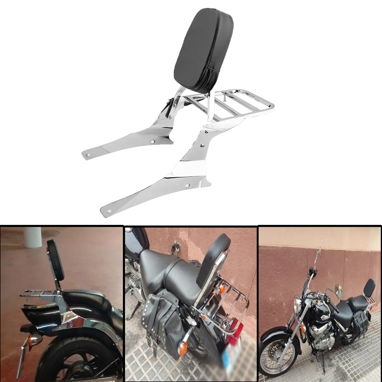 

Motorcycle Sissy Bar Rear Passenger Backrest Luggage Rack For Suzuki Intruder/Volusia C800 C800C VL400 VL800 2001-2011