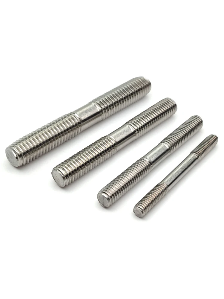 Tornillo cilíndrico de doble cabeza, varilla métrica de rosca, Perno de doble cabeza, acero inoxidable GB901, 3/5/10/20 piezas, M4, M5, M8, 304 M6