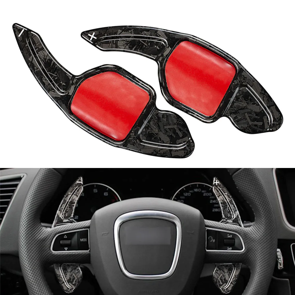 

Car Steering Wheel Paddle Shifter Extension Forged Carbon Fiber Parts For Audi A4L A8 S5 S6 A5 S8 Q5