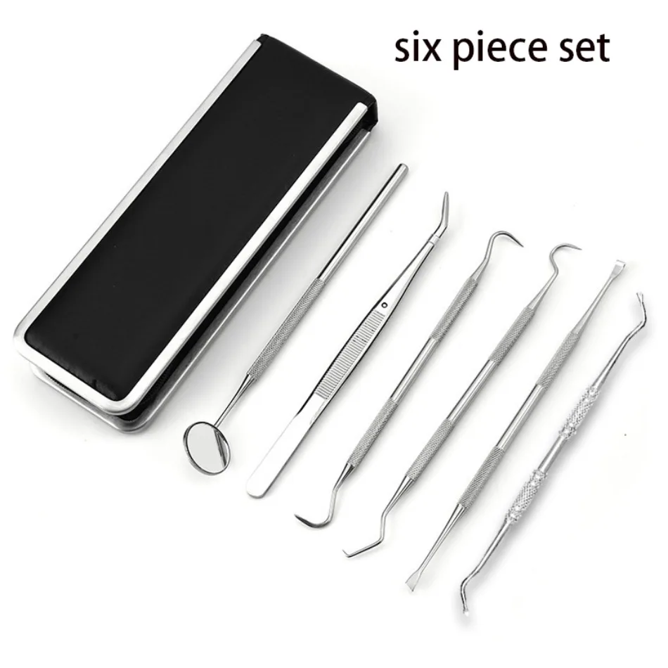 4/5/6 Piece Stainless Steel Dental Tool Set Oral Mirror for Tartar Removal Personal Care