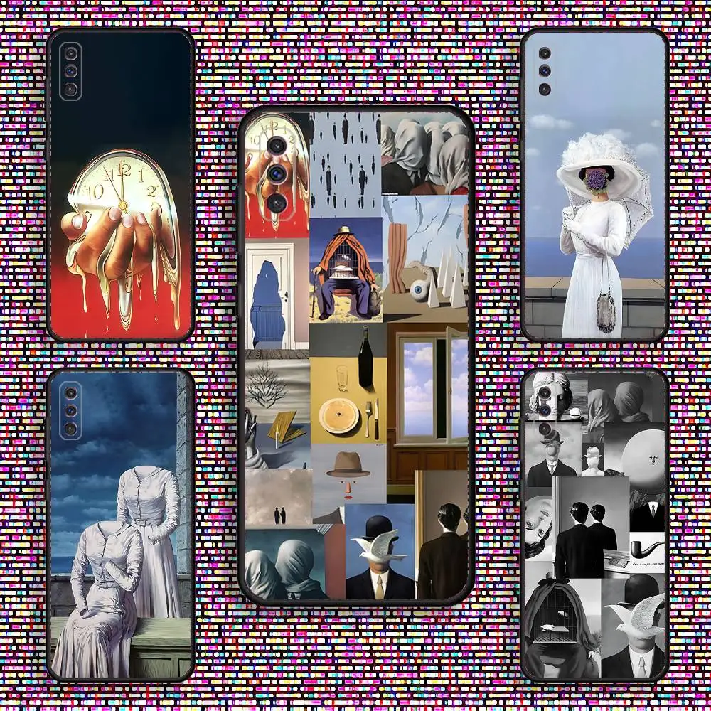

R-Rene M-Magritte Art Phone Case For Samsung S 25,24,23,22,30,21,10,9,Ultra,Plus,Lite,FE,4,5 G Black Soft Case