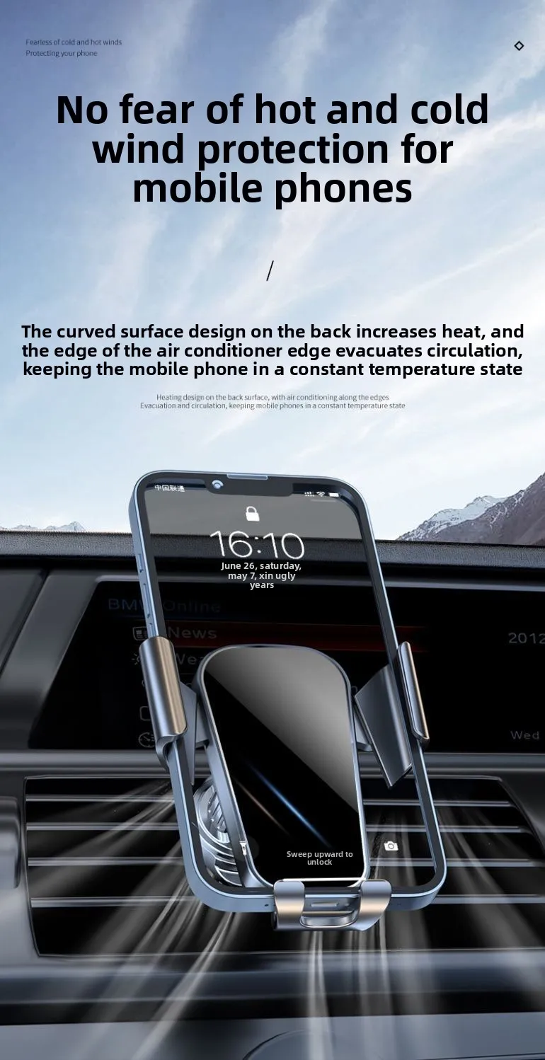 Auto Telefon Halter Auto Air Vent Clip Halterung Mobile Handy Ständer Smartphone GPS Unterstützung Für 5-7 Zoll Mobile geräte Auto zubehör – Detail 10