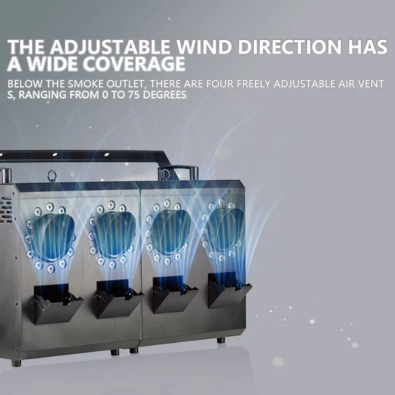 Factory DMX512 3000W 4-Wheel LED Bubble Smoke Machine Effect Stage Lights for Wedding Parties and Clubs