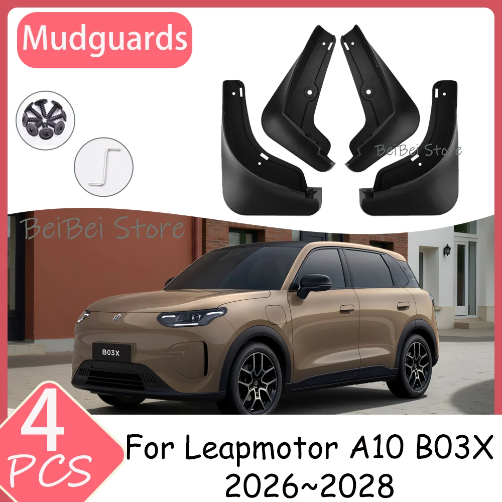 

Car Mudguards For Leapmotor A10 B03X 2026~2028 2027 Wheel Mudguard Flaps Mud Skin Cover Fenders Splash Protect Accessories 4PCS
