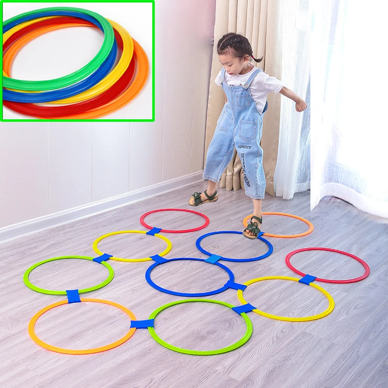 2023 New Children's Outdoor Hopscotch Ring Jumping Toys Early Childhood Education Physical Intelligence Training Educational Toy