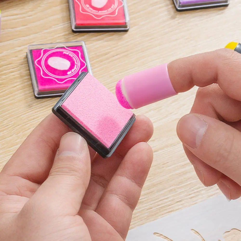 40PCS/set Multicolour Finger Daubers Small Size Sponge Material Finger Sponge Daubers Inking Staining DIY Small Sponge Daubers