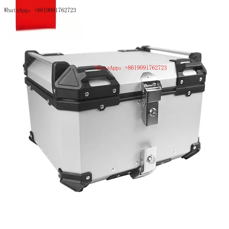 

Factory Hot Selling F2-MOTO 55L Silver Aluminum Alloy Top Box Used for Motorcycle and Electric Vehicle Tail Installation
