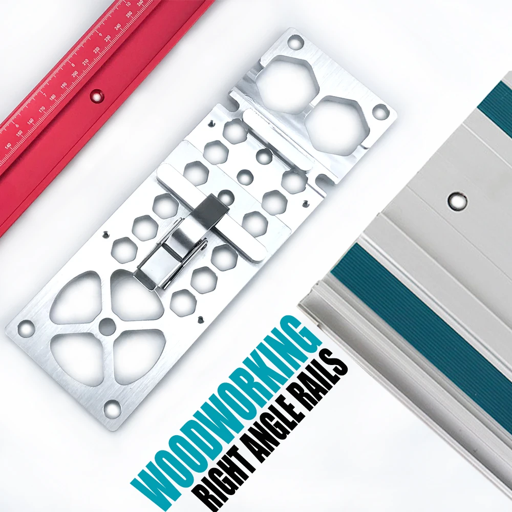 Woodworking Electric Circular Saw Track Right Angle Positioning Plate Guide Rail Saw Right Angle Guiding Ruler Match Guide Rail