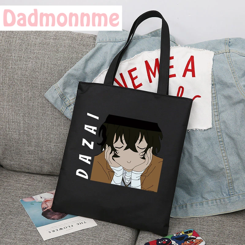 Cartoon Osamu Dazai Anime Fashion Shoulder Bags Large Capacity Wild Messenger Bag Summer New Cute Canvas Handbag Tote Bag