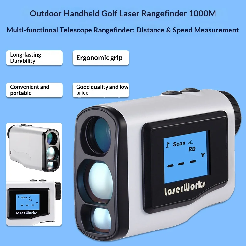 

LW600PRO/1000PRO 6X Laser Rangefinder, 600/1000M Slope Mode, One-Button Lock, HD Optics for Golf Hunting