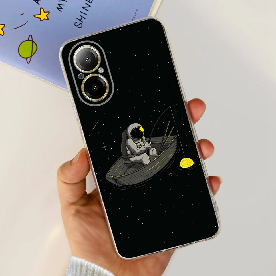 For Realme C67 4G Case Latest Design Astronaut Print Soft Silicone TPU Cover For Oppo Realme C67 RMX3890 6.72\
