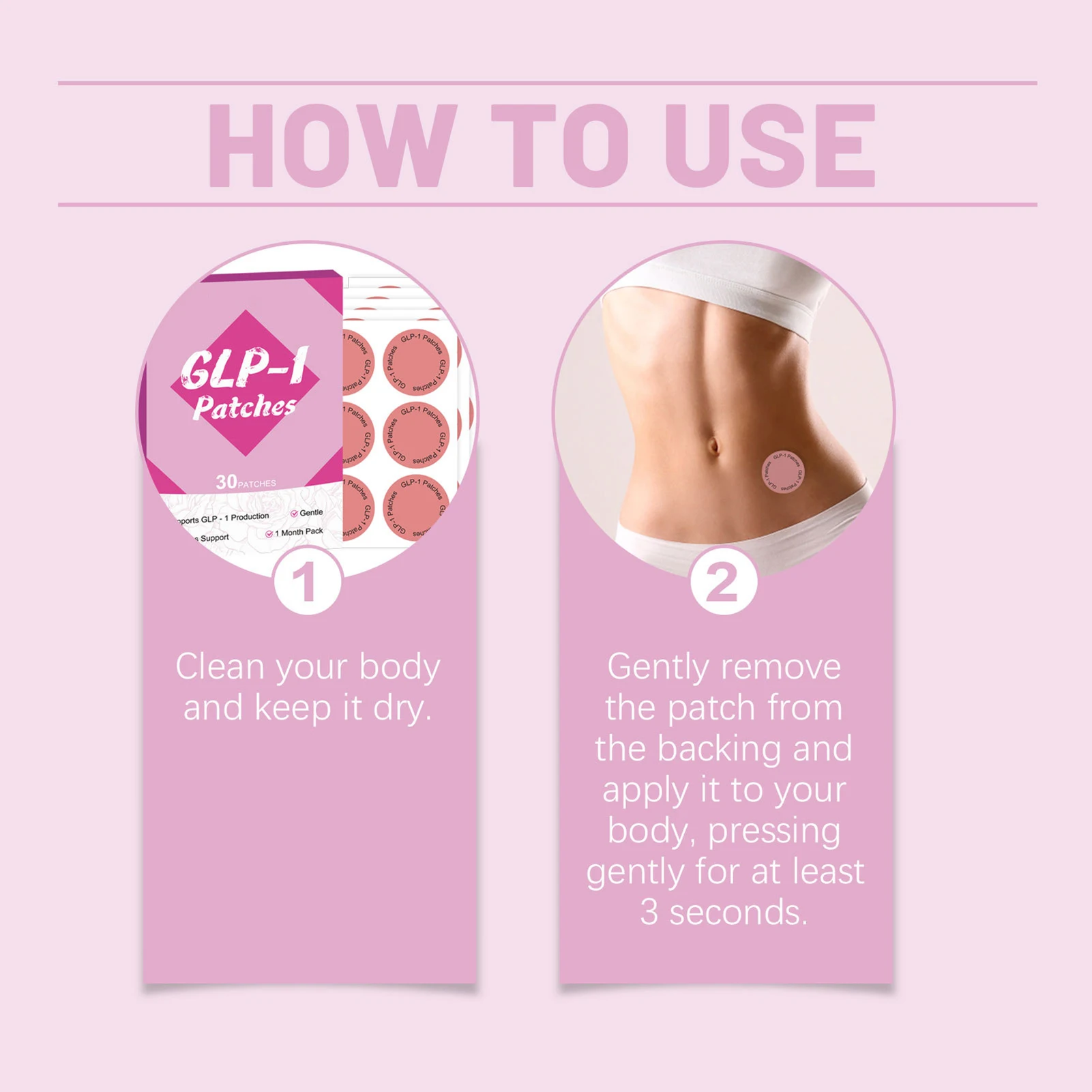 30 peças remendo de emagrecimento corporal extratos naturais fórmula GLP-1 remendo de gerenciamento de peso invisível ultrafino para mulheres e homens